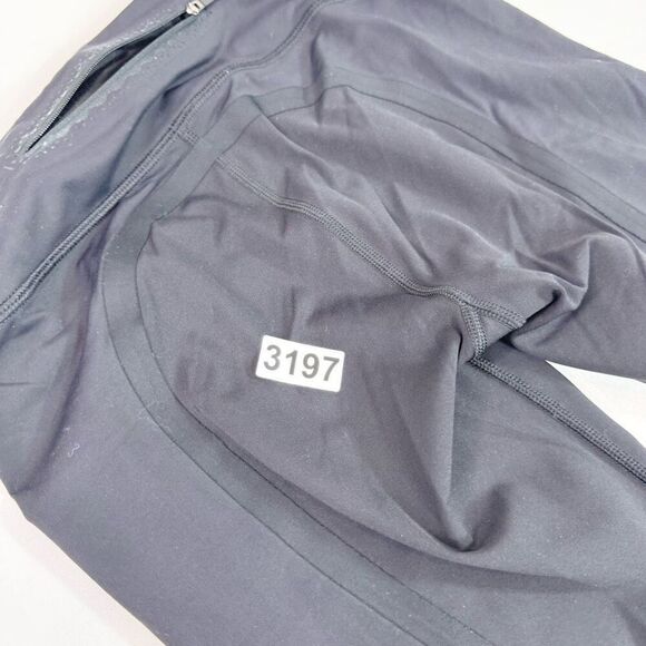 Lululemon Cropped Leggings Womens 6 Black Mesh Trim Pull-on Stretch Luxtreme - Picture 9 of 9